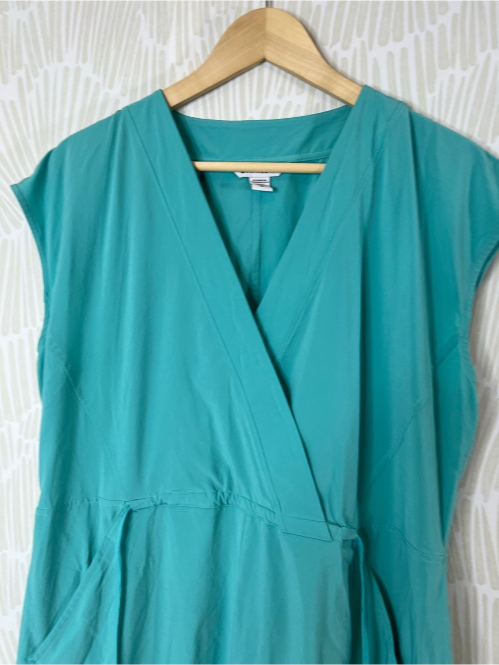 Athleta Marlow romper Teal Wrap Front Active Dress Travel Dress - Picture 7 of 15